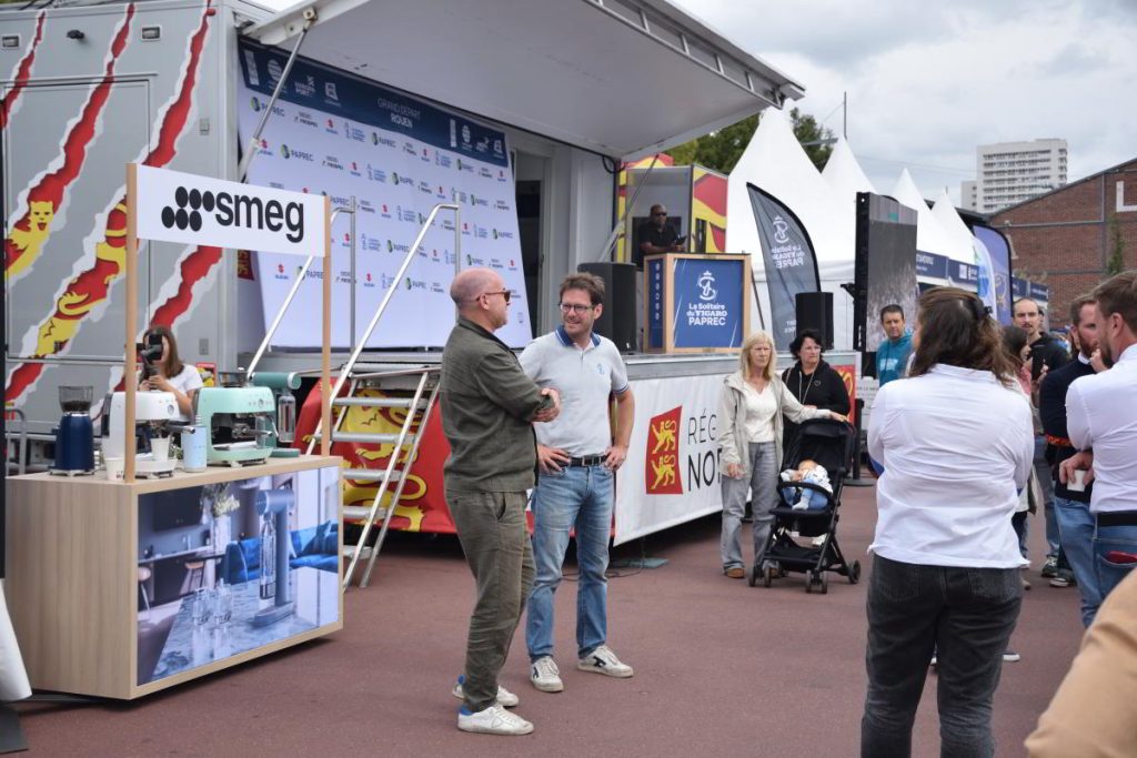 Nicolas Mayer-Rossignol lors de l'inauguration du Village de la Solitaire 2025