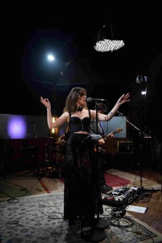 Maëva et Hugo du groupe Bandit Bandit au studio Ferber