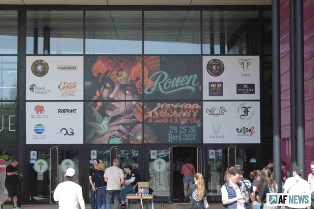 L'entrée du Rouen Tattoo Festival dimanche après-midi